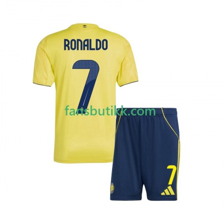 Fotballdrakt Al Nassr Cristiano Ronaldo 7 Barn Hjemmetrøye 2025-2026 Kortermet